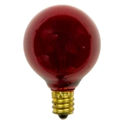 Northlight Pack Of 25 Transparent G40 Red Christmas Replacement Bulbs