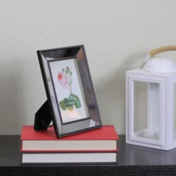 Northlight 4" X 6" Silver Studded Glass Mirror Encased Photo Picture Frame -Home Decor GUEST be3f4484 3830 4b51 8cc7 214e4559f8f0