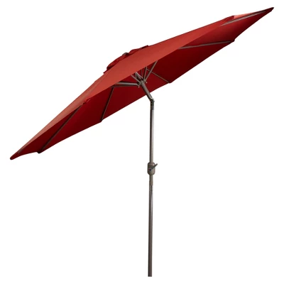 Northlight 9' Outdoor Patio Market Umbrella With Hand Crank And Tilt - Terracotta 4 Northlight 9' Outdoor Patio Market Umbrella With Hand Crank And Tilt - Terracotta - Image 4