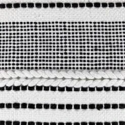 Northlight 18" White And Black Striped Outdoor Woven Pouf Ottoman -Home Decor GUEST bf849c26 b057 4ac7 b1f4 0e9acdfe7ed0