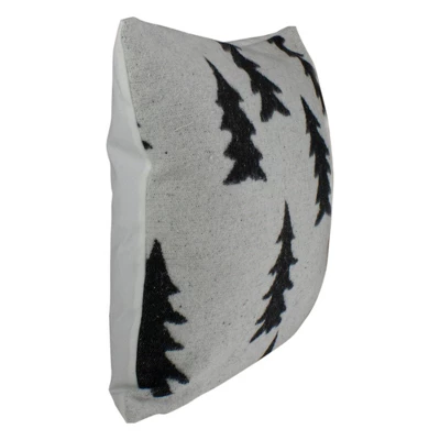 Northlight 18" White And Black Forest Trees Knit Christmas Throw Pillow 2 Northlight 18" White And Black Forest Trees Knit Christmas Throw Pillow - Image 2