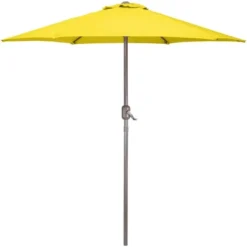 Northlight 7.5' Outdoor Patio Market Umbrella With Hand Crank - Yellow -Home Decor GUEST c18f30fb d68b 4743 bb3c 7140d0419cee