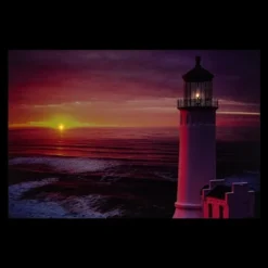 Northlight 23.75" LED Lighted Sunset Lighthouse Seaside Scene Canvas Wall Art -Home Decor GUEST c35d1459 7a4c 44b0 b572 ae4596218d6c
