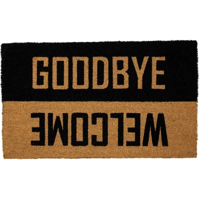 Northlight Natural Coir "Welcome Goodbye" Outdoor Doormat 18" X 30" 2 Northlight Natural Coir "Welcome Goodbye" Outdoor Doormat 18" X 30" - Image 2