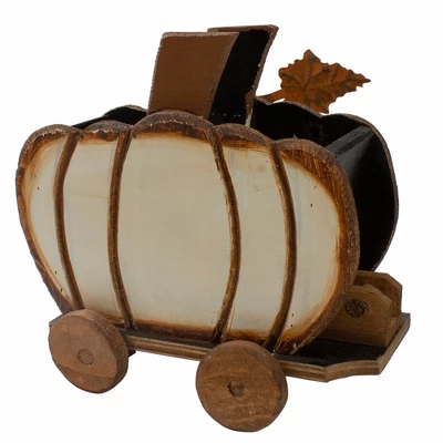 Northlight 10.5" Fall Harvest Wooden Pumpkin Cart Tabletop Decoration 3 Northlight 10.5" Fall Harvest Wooden Pumpkin Cart Tabletop Decoration - Image 3