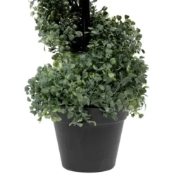 Northlight 3' Artificial Two-Tone Boxwood Spiral Topiary Tree With Round Pot, Unlit -Home Decor GUEST c522ab69 0744 412e 89be db5fd6ec20b6