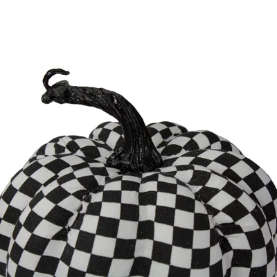Northlight 6.5" White And Black Plaid Fall Harvest Tabletop Pumpkin 2 Northlight 6.5" White And Black Plaid Fall Harvest Tabletop Pumpkin - Image 2