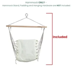 Northlight Hammock Chair With Wooden Bar - 37.25" X 33" - Cream -Home Decor GUEST c59769b6 75fa 4e32 97ca 182a4ac28c9a