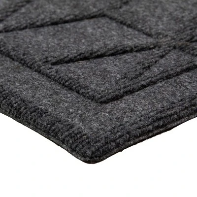 Northlight Gray Diamond Patterned Rectangular Coir Doormat 18" X 30" 4 Northlight Gray Diamond Patterned Rectangular Coir Doormat 18" X 30" - Image 4