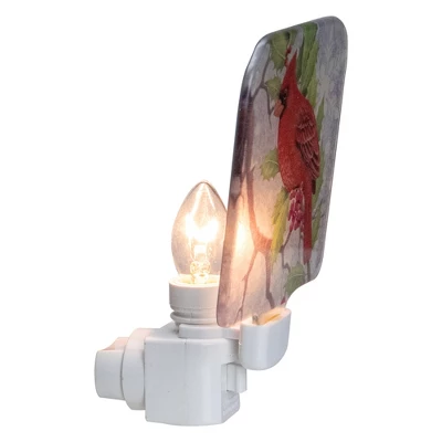 Northlight 4" Red Cardinal Glass Christmas Night Light 2 Northlight 4" Red Cardinal Glass Christmas Night Light - Image 2