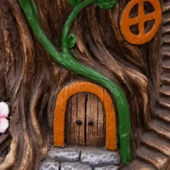 Northlight Fairy Tree Stump Outdoor Garden Plant Stand - 13.75" -Home Decor GUEST c9a183fb b601 4c46 b043 5b211fe2179a