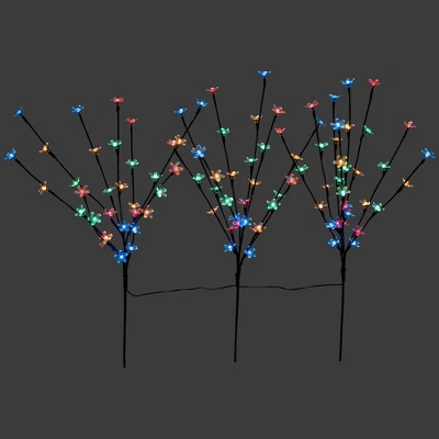 Northlight Set Of 3 Pre-Lit Cherry Blossom Artificial Tree Branches 2.5' - Multicolor LED Lights 8 Northlight Set Of 3 Pre-Lit Cherry Blossom Artificial Tree Branches 2.5' - Multicolor LED Lights - Image 8