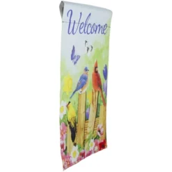 Northlight Welcome Birds On A Fence Outdoor Garden Flag 12.5" X 18" -Home Decor GUEST cd14b808 1253 4d06 88ea 91a583cc0a2d