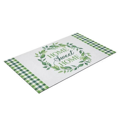 Northlight Home Sweet Home Gingham Doormat 18" X 30" 2 Northlight Home Sweet Home Gingham Doormat 18" X 30" - Image 2
