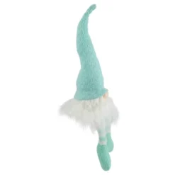Northlight 16" Aqua And White Sitting Spring Gnome Figure -Home Decor GUEST cece16c1 1e2b 4476 a448 244e10fbbe00