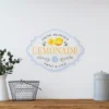 Northlight 15.25" White And Blue "Fresh Squeezed Lemonade" Metal Sign Spring Wall Decor