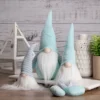 Northlight 16" Aqua And White Sitting Spring Gnome Figure