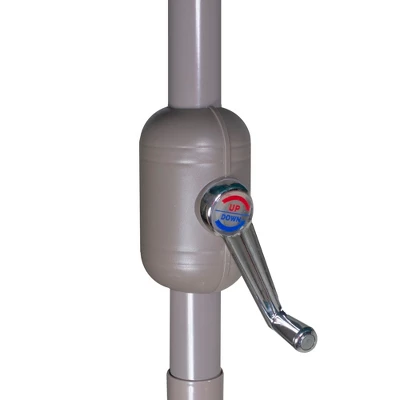 Northlight 10' X 6.5' Outdoor Patio Market Umbrella With Hand Crank - Blue 4 Northlight 10' X 6.5' Outdoor Patio Market Umbrella With Hand Crank - Blue - Image 4