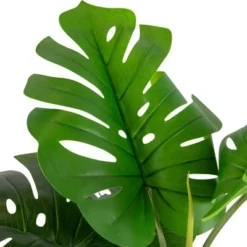 Northlight Real Touch™ Artificial Monstera Artificial Plant In A White Textured Pot - 4.25' -Home Decor GUEST d3958345 1b8e 4d4d 9535 7d440dedc58d