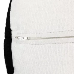 Northlight 18" Black And White Striped Outdoor Woven Pouf Ottoman -Home Decor GUEST d3bc8f7a dbeb 4b39 9c66 e2d34157fa03