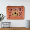Northlight 15" Fall Harvest Orange "Sunflowers" Wall Sign