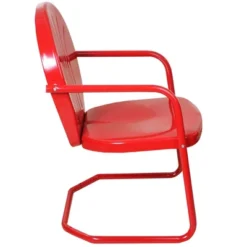 Northlight 34" Outdoor Retro Metal Tulip Armchair, Red -Home Decor GUEST d6833864 5d8c 4c34 a4a8 48c9b80d2408