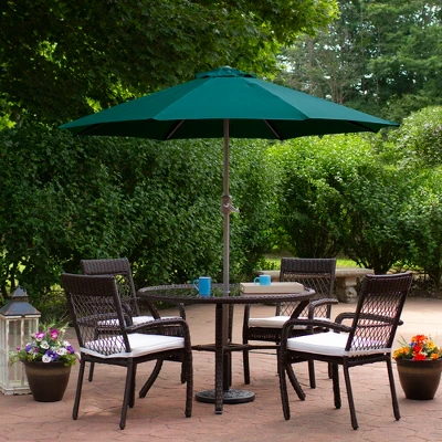 Northlight 6.5' Octagon Outdoor Patio Market Umbrella With Hand Crank - Hunter Green 1 Northlight 6.5' Octagon Outdoor Patio Market Umbrella With Hand Crank - Hunter Green