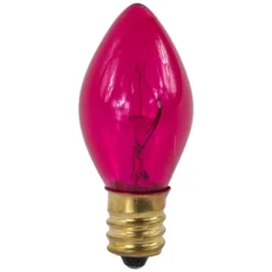 Northlight Pack Of 25 Incandescent C7 Pink Christmas Replacement Bulbs