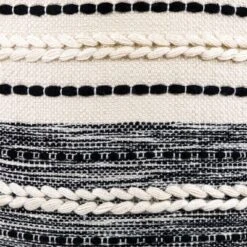 Northlight 18" Striped Cream And Black Outdoor Woven Pouf Ottoman 8 Northlight 18" Striped Cream And Black Outdoor Woven Pouf Ottoman -Home Decor GUEST d7d4b242 24ca 449d 9a8d d02950def55c