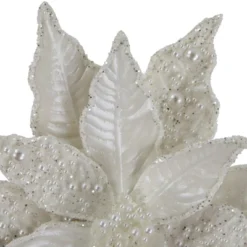 Northlight 22" Pearl White Glittered Poinsettia Christmas Stem Spray -Home Decor GUEST d91c6890 c16d 493c a56b cc1d25dd5619
