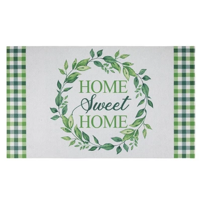 Northlight Home Sweet Home Gingham Doormat 18" X 30" 1 Northlight Home Sweet Home Gingham Doormat 18" X 30"