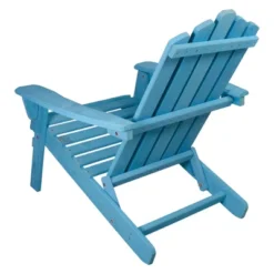 Northlight 36" Blue Classic Folding Wooden Adirondack Chair -Home Decor GUEST dc2ee7f2 aa2c 46ac b5da e09def89c596