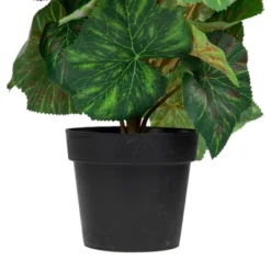 Northlight 11" Red Potted Silk Begonia Spring Artificial Floral Arrangement -Home Decor GUEST dd746089 1921 4002 ab53 daaf1f165448