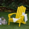 Northlight 36" Yellow Classic Folding Wooden Adirondack Chair