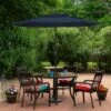 Northlight 9.75ft Outdoor Patio Market Umbrella With Hand Crank And Tilt, Navy Blue