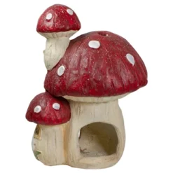 Northlight 18" Red And Beige Mushroom House Outdoor Garden Statue -Home Decor GUEST e1187e27 6913 48fc 9717 91ef26ee6685