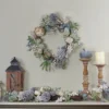 Northlight Neutral Colored Pumpkin And Pine Cones Fall Harvest Wreath - 18-Inch, Unlit