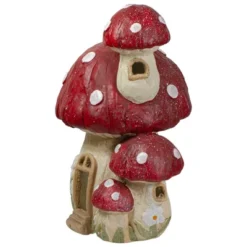 Northlight 18" Red And Beige Mushroom House Outdoor Garden Statue -Home Decor GUEST e169f354 b7db 4d37 b961 3f9f4a14f1c2