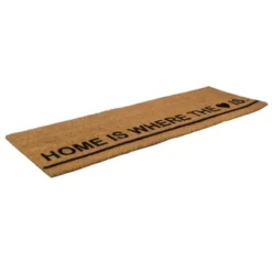 Northlight Natural Coir Outdoor Rectangular "Home Is Where The Heart Is" Doormat 16" X 48" -Home Decor GUEST e227ec6d 1488 4a83 89cb 850512db385d