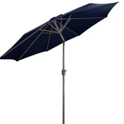Northlight 9ft Outdoor Patio Market Umbrella With Hand Crank And Tilt, Navy Blue -Home Decor GUEST e25436e5 645e 405d a766 04d70cb46b79