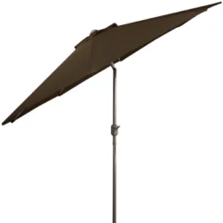 Northlight 9' Octagon Outdoor Patio Market Umbrella With Hand Crank And Tilt - Brown/Black -Home Decor GUEST e2dfeade c7d6 4a00 89d8 00b1de6eebeb