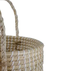 Northlight 14.5" Natural Woven Seagrass Wicker Storage Basket With Handles -Home Decor GUEST e2ed2d85 2a61 4b71 88bf 477ab06eabf6