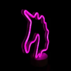 Northlight 11" Battery Operated Neon Style LED Unicorn Table Light - Pink -Home Decor GUEST e36fcb63 913c 4686 91af ee556eb2d159