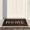 Northlight Gold Finish "Home" With Paw Print Rubber Doormat 18" X 30"