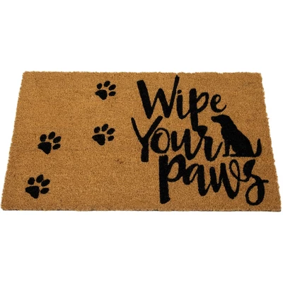 Northlight Natural Coir "Wipe Your Paws" Outdoor Doormat 18" X 30" 2 Northlight Natural Coir "Wipe Your Paws" Outdoor Doormat 18" X 30" - Image 2