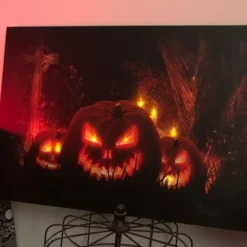 Northlight LED Lighted Jack-O-Lanterns In A Cemetery Halloween Canvas Wall Art 23.5" X 15.5" -Home Decor GUEST e5677205 55ac 463e 9c2d c855be4a6e3d