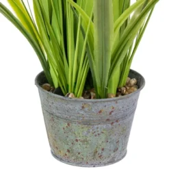Northlight 24" Artificial Green Onion Grass Plant In Tin Pot -Home Decor GUEST e59a2028 7c9d 4ed6 a23d e458e49f726f