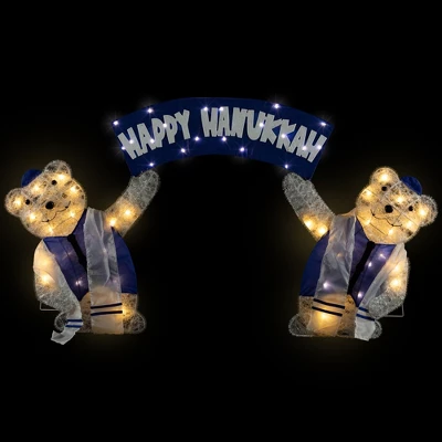 Northlight LED Lighted Polar Bear "Happy " Sign Outdoor Christmas Decoration - 30" 2 Northlight LED Lighted Polar Bear "Happy " Sign Outdoor Christmas Decoration - 30" - Image 2