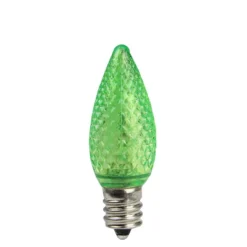 Northlight Pack Of 25 Faceted LED C7 Green Christmas Replacement Bulbs