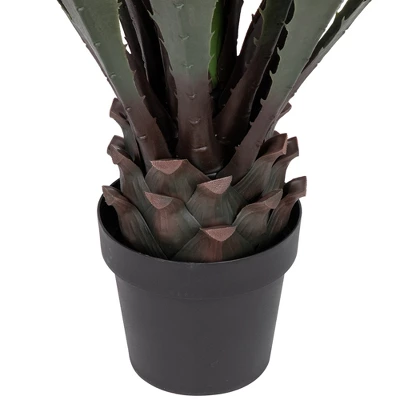 Northlight 31.5" Aloe Succulent Artificial Potted Plant - Green 4 Northlight 31.5" Aloe Succulent Artificial Potted Plant - Green - Image 4